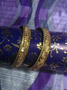 Set of Two Gold-Toned Bangles