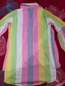 Pastel Charm Flared-Sleeve Shirt Top