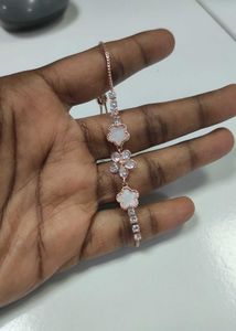 Beautiful AD STONE FLORAL BRACELET