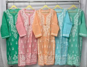 STRAIGHT FIT LONG KURTI WITH HEAVY EMBROIDERY