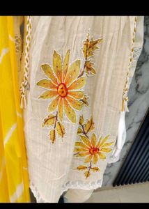 Embroidered Cord Set With Dupatta