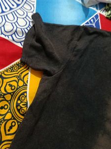 Zudio Black Cord Fabric Tshirt For Mens
