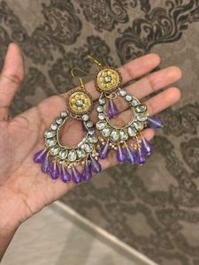 Purple Drop Earrings