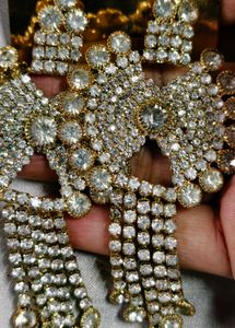 Vintage Rhinestone Statement Earrings