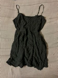 Black Spaghetti Strap Mini Dress