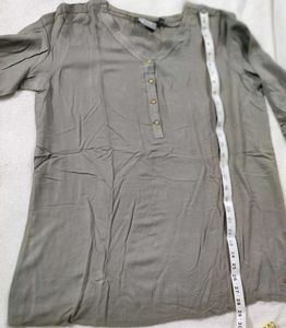 Elegant Olive Green XL Tunic Top