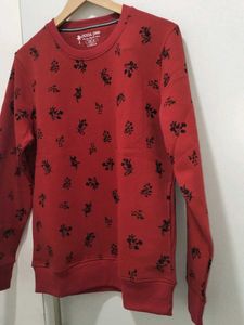 Red Floral Print Sweater