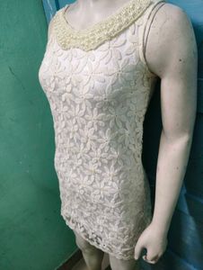 Beded Collar And Embroidery Dress