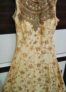 Girlish Heavy Golden One-Peice Dress 😍