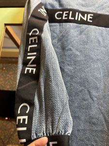 CELINE Paris Logo‑Trim Denim Overshirt / Shirt Jac