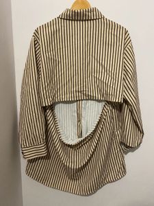Striped Button-Down oversized Shirt