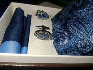 Louis Philippe Tie, Pocket Square And Cuff Links
