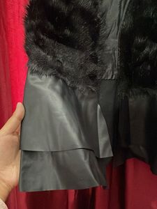 Leather &amp; Fur Black Jacket 🖤