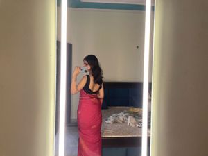 Pink Tie-Dye Saree