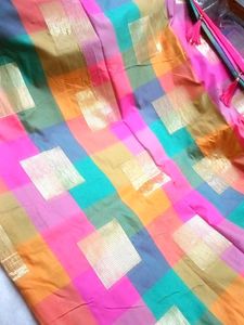 Pink &amp; Gold Saree
