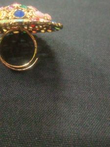 Statement Ring with Colorful Stones