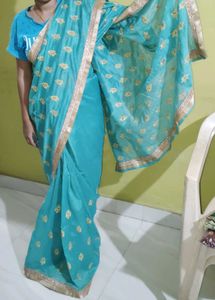 Elegant Blue New Saree
