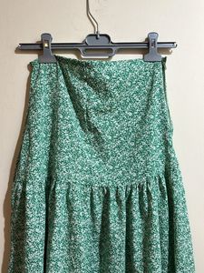 Cute Cottagecore Tier Green Skirt