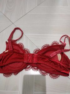 Elegant Red Lace Bra