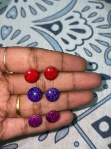 Three Stud Earring Trio Combo Sets