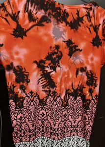 Orange Print Top