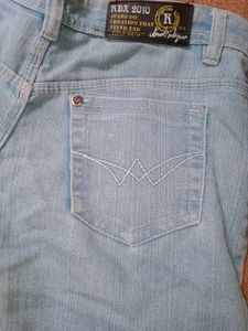 Light Wash Denim Bermuda Shorts