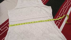 White Embellished Tank Top