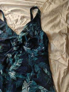 Leaves Printed Party Bodysuit Top