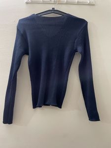 Navy Blue Knit Sweater