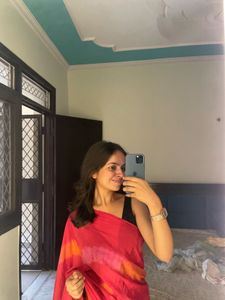 Pink Tie-Dye Saree