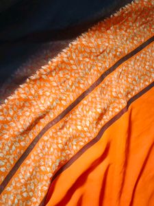 Orange Leaf Print Fabric