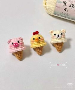 Crochet Icecream Keychain