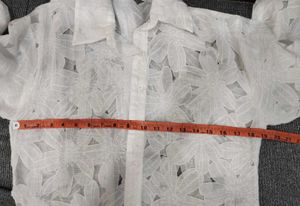 Vintage Sheer White Button-Down
