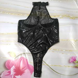 11 Black Zipper Thong