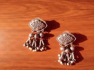Silver Necklace Set With Earrings