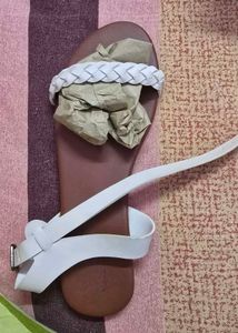 White Braided Sandals