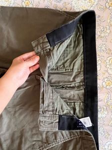Olive Green Casual Pants