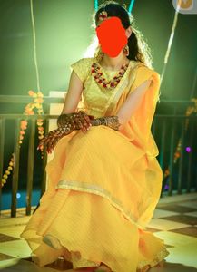 Leheriya Haldi Lehenga - 3pcs