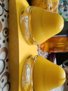 2 Pear Shape Glass Jars