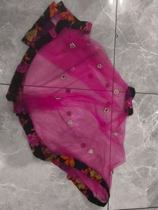 Floral Print Black Dress