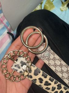 COMBO OFFER OF TWO ELEGANT LEATHER BELTS