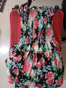 Black Floral Mini Dress