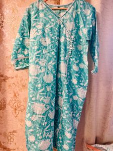 Floral Print Kurta Pant Set, Bust- 36/38
