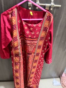 Red Printed Kurti