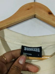 Bonkers Light Yellow Printed T-shirt (Men)