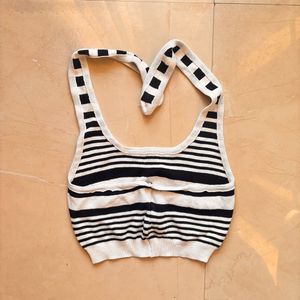 Striped Knit Crop Top