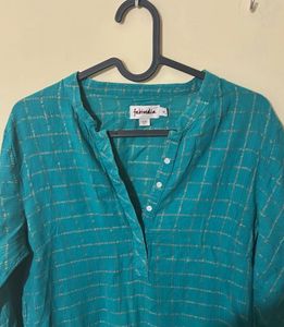 Fabindia Nagari Lattice Print Kurta