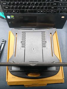 Laptop stand with phone/tablet holder