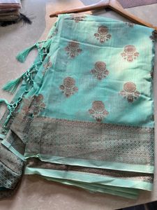 Green Chanderi Saree