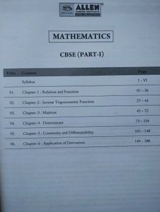 Mathematics CBSE Booklets | Class 11 &amp; 12
